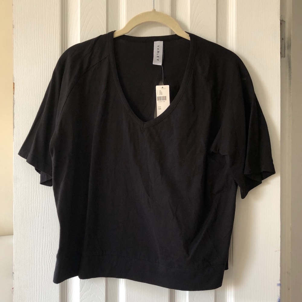 Anthropologie • Open Back Black Top XS